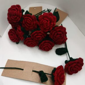Handmade Crochet Rose Flowers – Custom Colors Available | Gift & Home Decor